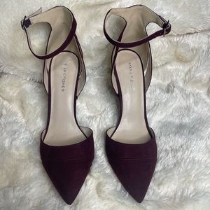 Burgundy color heels